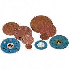 Standard Abrasives - 1" Disc Diam, 100 Grit, Aluminum Oxide Quick Change Disc - Type S Attaching System, Coated, Light Brown, Fine Grade, 40,000 RPM - Eagle Tool & Supply