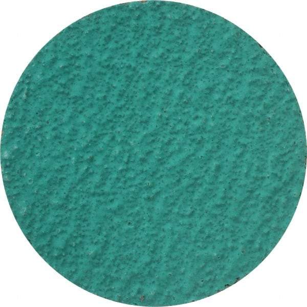Standard Abrasives - 3" Disc Diam, 36 Grit, Zirconia Alumina Quick Change Disc - Type R Attaching System, Coated, Green, Very Coarse Grade, 18,000 RPM - Eagle Tool & Supply