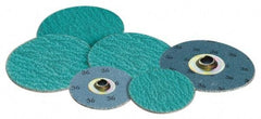 Standard Abrasives - 1" Disc Diam, 36 Grit, Zirconia Alumina Quick Change Disc - Type S Attaching System, Coated, Green, Very Coarse Grade - Eagle Tool & Supply