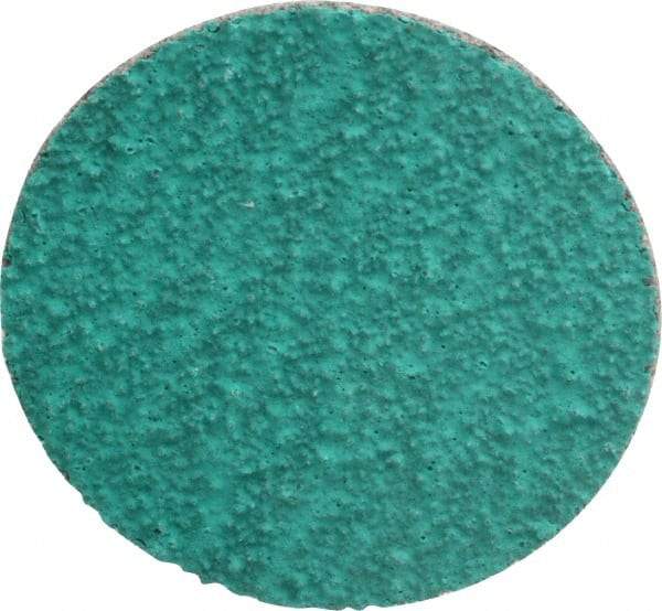 Standard Abrasives - 2" Disc Diam, 50 Grit, Zirconia Alumina Quick Change Disc - Type S Attaching System, Coated, Green, Coarse Grade, 20,000 RPM - Eagle Tool & Supply