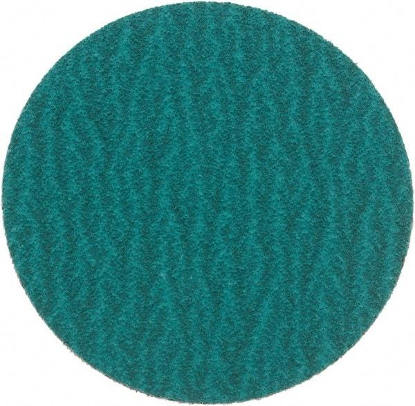 Standard Abrasives - 3" Disc Diam, 80 Grit, Zirconia Alumina Quick Change Disc - Type S Attaching System, Coated, Green, Medium Grade, 18,000 RPM - Eagle Tool & Supply