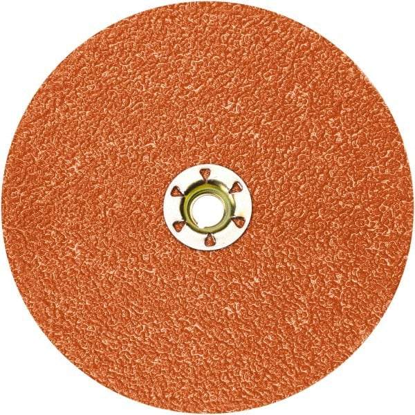 Standard Abrasives - 2" Disc Diam, 50 Grit, Ceramic Quick Change Disc - Type R Attaching System, Coated, Red, Coarse Grade - Eagle Tool & Supply