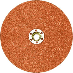 3M - 7" Diam 7/8" Hole 120+ Grit Fiber Disc - Ceramic, 8,600 Max RPM, Series 787C - Eagle Tool & Supply