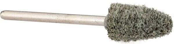 Standard Abrasives - 3/8" Head Diam x 3/4" Thickness, B52, Pointed End, Aluminum Oxide Mounted Point - Light Gray, Fine Grade, 45,300 RPM - Eagle Tool & Supply