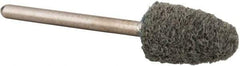 Standard Abrasives - 3/8" Head Diam x 3/4" Thickness, B52, Pointed End, Aluminum Oxide Mounted Point - Blue, Medium Grade, 45,300 RPM - Eagle Tool & Supply