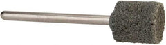 Standard Abrasives - 1/2" Head Diam x 1/2" Thickness, W185, Cylinder End, Aluminum Oxide Mounted Point - Blue, Medium Grade, 34,500 RPM - Eagle Tool & Supply