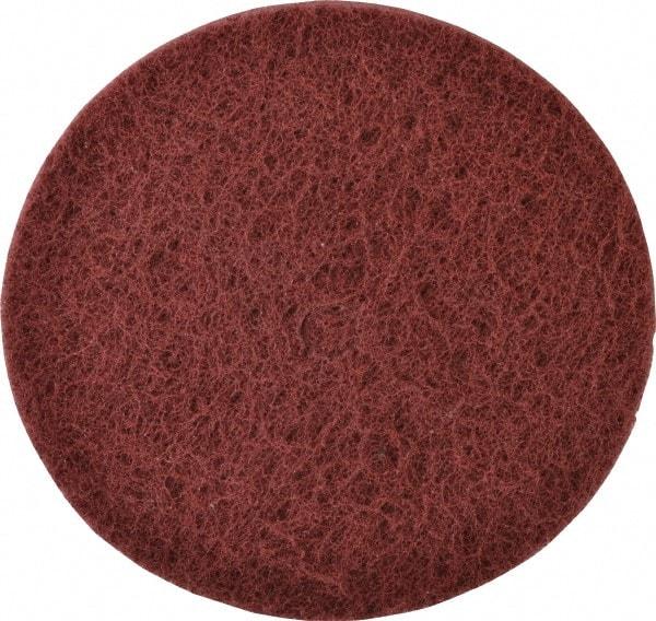 Standard Abrasives - 6" Very Fine Grade Deburring Disc - 1/2" Center Hole, Arbor Connection, Red, 3,600 Max RPM - Eagle Tool & Supply
