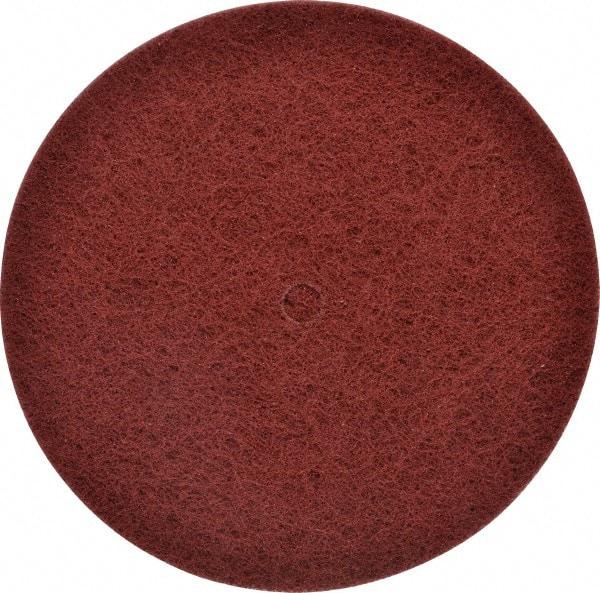Standard Abrasives - 8" Very Fine Grade Deburring Disc - 1/2" Center Hole, Arbor Connection, Red, 2,700 Max RPM - Eagle Tool & Supply