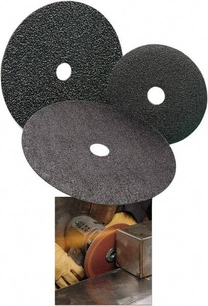 Standard Abrasives - 5" Diam 7/8" Hole 60 Grit Fiber Disc - Medium Grade, Zirconia Alumina, 18,000 Max RPM - Eagle Tool & Supply