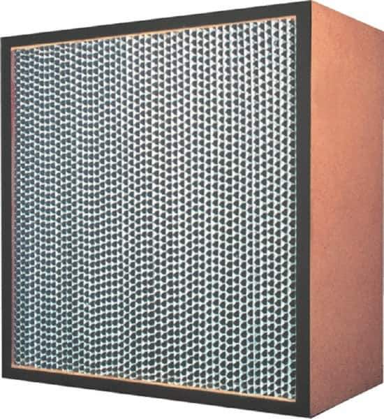 Made in USA - 23-3/8" High x 11-3/8" Wide 11-1/2" Deep, 99.97% Capture Efficiency, HEPA Air Filter - Microfiber Paper Media, Particle Board Frame, 250 FPM Max, 460 CFM, 180°F Max, Use with Hospitals & Clean Rooms - Eagle Tool & Supply