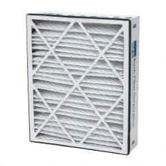 Made in USA - 20" Noml Height x 25" Noml Width x 6" Noml Depth, 35 to 45% Capture Efficiency, Wire-Backed Pleated Air Filter - MERV 8, Cotton/Polyester, Integrated Beverage Board Frame, 300 Max FPM, 1,040 CFM, For Space-Gard 2200/2250 Type 201 - Eagle Tool & Supply