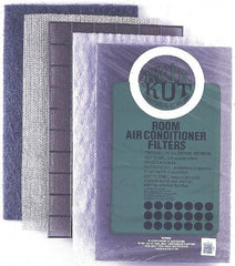 PrecisionAire - 15" High x 24" Wide x 1/2" Deep, Neoprene Coated Natural Hair Air Filter Media Pad - MERV 4, 20 to 30% Capture Efficiency, 60 to 80 Arrestance Efficiency, 300 Max FPM, 180°F Max, Use with Window Air Conditioners - Eagle Tool & Supply