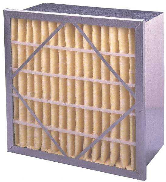 PrecisionAire - 20" Noml Height x 20" Noml Width x 12" Noml Depth, 65% Capture Efficiency, Rigid Box Air Filter - MERV 11, Synthetic Polypropylene, Integrated Corrosion-Resistant Steel Frame, 1,400 CFM - Eagle Tool & Supply