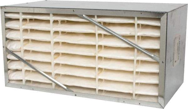 Value Collection - 12" Noml Height x 24" Noml Width x 12" Noml Depth, 65% Capture Efficiency, Rigid Box Air Filter - MERV 11, Synthetic Polypropylene, Integrated Corrosion-Resistant Steel Frame, 1,000 CFM - Eagle Tool & Supply