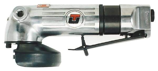 Universal Tool - 4" Wheel Diam, 12,000 RPM, Pneumatic Angle & Disc Grinder - 3/8-24 Spindle, 28 CFM - Eagle Tool & Supply