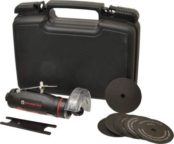 Universal Tool - 2-7/8" Wheel Diam, 22,000 RPM, Pneumatic Cutoff & Cutoff-Grinder Tool - Straight Handle - Eagle Tool & Supply