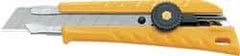 Olfa - Snap Utility Knife - Yellow Plastic Handle - Eagle Tool & Supply