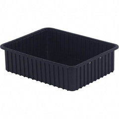 LEWISBins+ - 17-3/8" Wide x 6" High, Black Bin Divider Box - Use with DV1760 Short, DV2260 Long - Eagle Tool & Supply