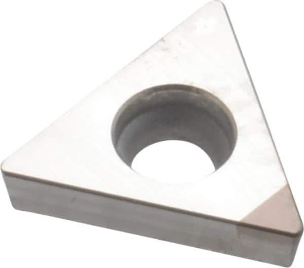 Sumitomo - NU-TPGX21.51 Grade BN250 PCBN Turning Insert - Uncoated, 60° Triangle, 1/4" Inscr Circle, 3/32" Thick, 1/64" Corner Radius - Eagle Tool & Supply