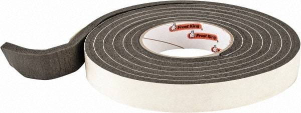 Frost King - 10' Long x 1" Wide, High Density Foam Tape Weatherstripping - Rubber Foam - Eagle Tool & Supply