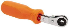 Lang - 1/4" 6 Point Reversible Ratcheting Offset Box Wrench - 5-1/2" OAL, Steel - Eagle Tool & Supply