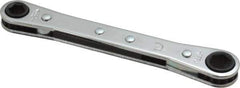 Lang - 1/4" x 5/16" 6 Point Ratcheting Box Wrench - Double End, 4-1/4" OAL, Steel - Eagle Tool & Supply