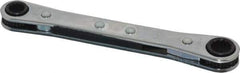 Lang - 1/4" x 5/16" 12 Point Ratcheting Box Wrench - Double End, 4-1/2" OAL, Steel - Eagle Tool & Supply