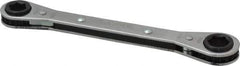 Lang - 7/16" x 1/2" 6 Point Ratcheting Box Wrench - Double End, 6-7/8" OAL, Steel - Eagle Tool & Supply