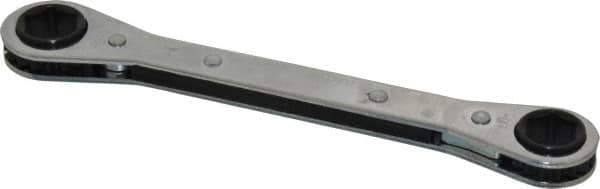 Lang - 1/2" x 9/16" 6 Point Ratcheting Box Wrench - Double End, 6-7/8" OAL, Steel - Eagle Tool & Supply