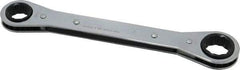 Lang - 5/8" x 3/4" 12 Point Ratcheting Box Wrench - Double End, 8-1/8" OAL, Steel - Eagle Tool & Supply