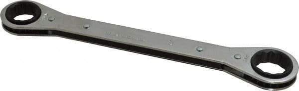 Lang - 3/4" x 7/8" 12 Point Ratcheting Box Wrench - Double End, 9-1/4" OAL, Steel - Eagle Tool & Supply