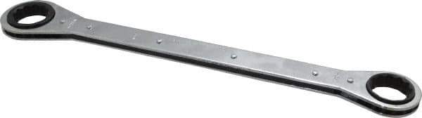 Lang - 1-1/8" x 1-3/16" 12 Point Ratcheting Box Wrench - Double End, 15" OAL, Steel - Eagle Tool & Supply