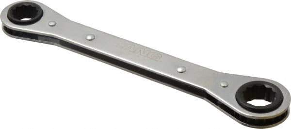 Lang - 15mm x 17mm 12 Point Ratcheting Box Wrench - Double End, 8-1/8" OAL, Steel - Eagle Tool & Supply