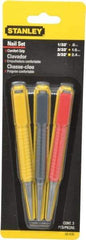 Stanley - 3 Piece, 1/32 to 3/32", Nail Punch Set - Comes in Carded - Eagle Tool & Supply