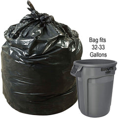 33 gal, .90 mil, Black, 33″ × 39″ Revolution Bag Hercules Recycled Low Density Can Liners - Case of 150 - Eagle Tool & Supply