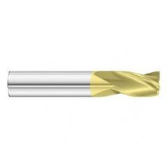 5/8 Dia. x 3-1/2 Overall Length 3-Flute Square End Solid Carbide SE End Mill-Round Shank-Center Cut-TiN - Eagle Tool & Supply