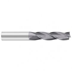 3/8 Dia. x 4 Overall Length 3-Flute Square End Solid Carbide SE End Mill-Round Shank-Center Cut-TiAlN - Eagle Tool & Supply