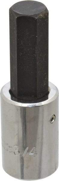 Proto - 1/2" Drive, 3/4" Hex Bit Socket - 4" OAL, 2" Bit Length - Eagle Tool & Supply