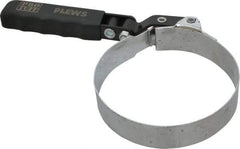 Plews - 4-1/8 to 4-1/2" Diam, Swivel Handle Large Oil Filter Wrench - Steel, For Use with Filters from 4-1/8 to 4-1/2" - Eagle Tool & Supply