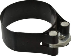 Plews - 4-1/8 to 4-21/32" Diam, Heavy Duty Oil Filter Wrench - Steel, For Use with Filters from 4-1/8 to 4-21/32" - Eagle Tool & Supply