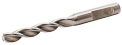 Kennametal - 0.5118" 130° Solid Carbide Jobber Drill - TiAlN Finish, Right Hand Cut, Spiral Flute, Whistle Notch Shank, 4.882" OAL, Standard Point - Eagle Tool & Supply