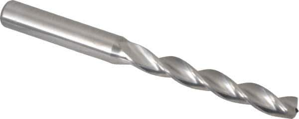 Kennametal - 6.7mm 130° Solid Carbide Jobber Drill - Bright Finish, Right Hand Cut, Spiral Flute, Straight Shank, 91mm OAL, Standard Point - Eagle Tool & Supply