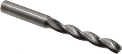 Kennametal - 10.2mm 130° Solid Carbide Jobber Drill - Bright Finish, Right Hand Cut, Spiral Flute, Straight Shank, 118mm OAL, Standard Point - Eagle Tool & Supply