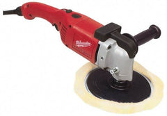 Milwaukee Tool - 7" Pad Diam, 2,800 RPM, Handheld Electric Polisher - 5/8-11" Spindle Thread, 11 Amps, 120 Volts - Eagle Tool & Supply