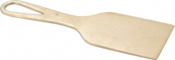 Ampco - Stiff Bronze 1-Edge Scraper - 3" Blade Width x 3" Blade Length, 9-1/4" Long Aluminum Handle - Eagle Tool & Supply