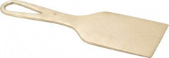 Ampco - Stiff Bronze 1-Edge Scraper - 3" Blade Width x 3" Blade Length, 9-1/4" Long Aluminum Handle - Eagle Tool & Supply