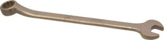 Ampco - 9/16" 12 Point Offset Combination Wrench - 15° Offset Angle, 8-1/4" OAL, Aluminum Bronze, Plain Finish - Eagle Tool & Supply