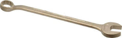 Ampco - 7/8" 12 Point Offset Combination Wrench - 15° Offset Angle, 13-1/4" OAL, Aluminum Bronze, Plain Finish - Eagle Tool & Supply