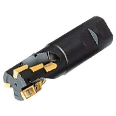 Iscar - 1-1/4" Cut Diam, 1.44" Max Depth of Cut, 1-1/4" Shank Diam, 4.3" OAL, Indexable Square Shoulder Helical End Mill - 3M AXKT 1304... Inserts, Weldon Shank, Series Mill2000 - Eagle Tool & Supply