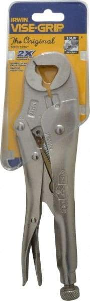 Irwin - 10" OAL Locking Jaw Locking Pliers - 5/8 to 1-1/8" Jaw Opening, Standard Handle - Eagle Tool & Supply